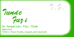 tunde fuzi business card