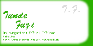 tunde fuzi business card